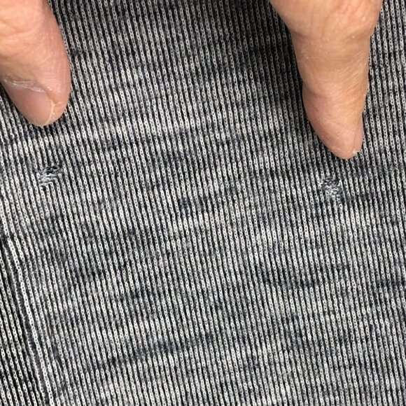 Aritzia Wilfred Heather Grey Ribbed Wool Longsleeve Round Neck Round Hem Dress M - Picture 11 of 16